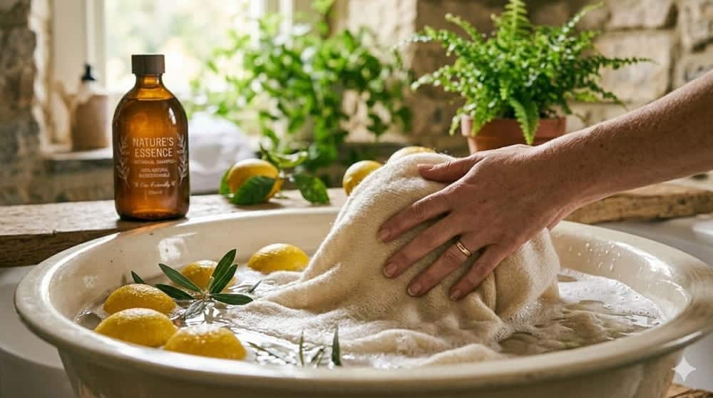 lavaggio a mano capo in lana con shampoo delicato